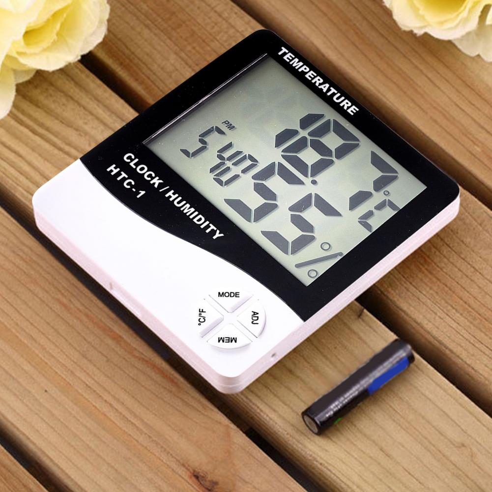HTC-1 indoor electronic thermometer Hygrometer alarm clock