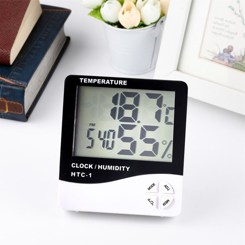 HTC-1 indoor electronic thermometer Hygrometer alarm clock