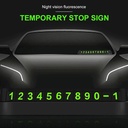 Luminous Glow-in-the-dark Car Temporary Parking Card Magnetic Hidden Telephone Number Plate Auto Park Stop Auto Accessories