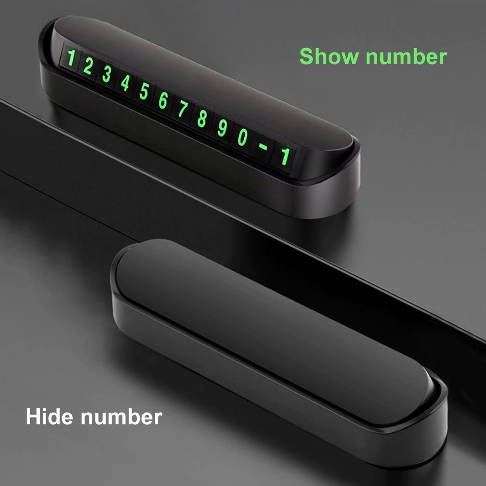 Luminous Glow-in-the-dark Car Temporary Parking Card Magnetic Hidden Telephone Number Plate Auto Park Stop Auto Accessories