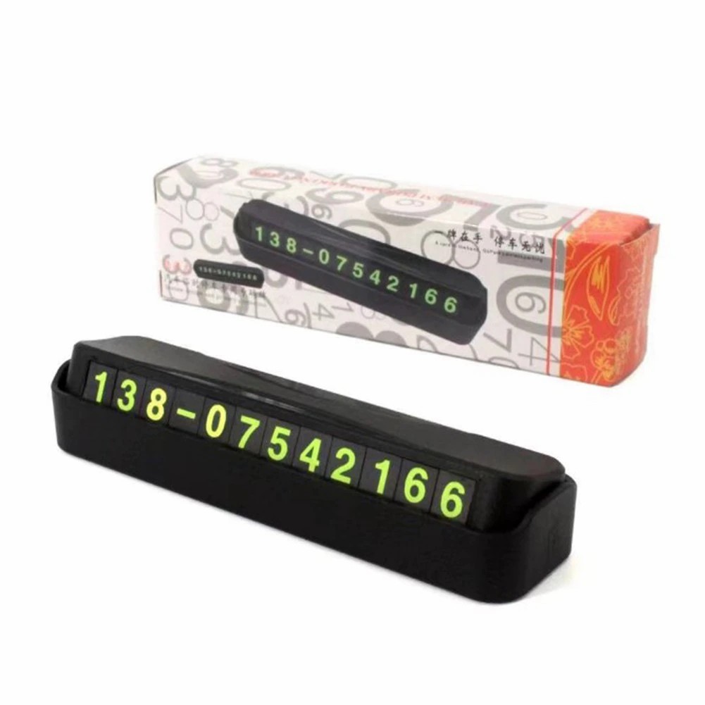 Luminous Glow-in-the-dark Car Temporary Parking Card Magnetic Hidden Telephone Number Plate Auto Park Stop Auto Accessories