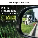 1 pair 360 Degree HD Blind Spot Mirror Adjustable Car Rearview Convex Mirror NIVERSAL FIT - This side mirror helps to reduce accident when passing lanes