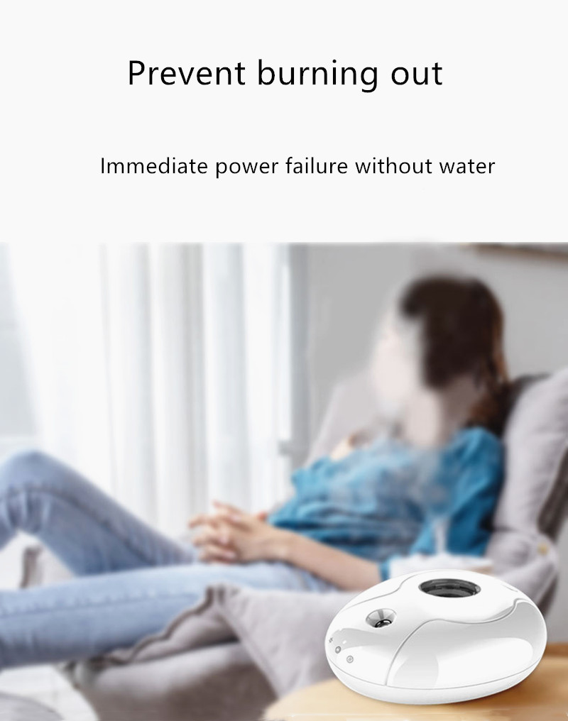 Air Humidifier USB Power Bottle Holder Timing Anti-burnout LED Night Light Aroma Diffuser Mist Maker Home Office Car Humidifier