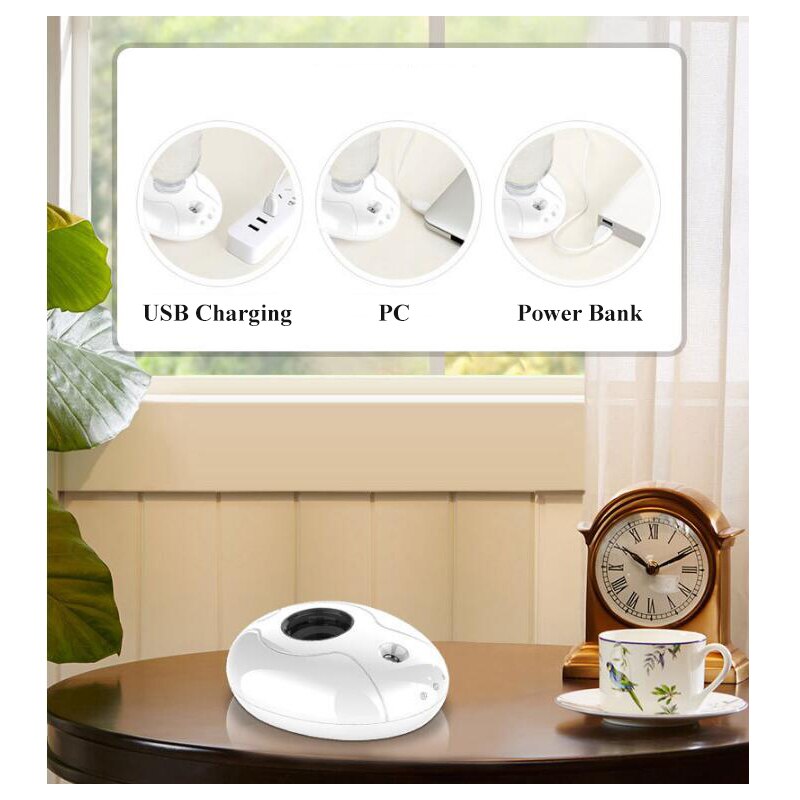 Air Humidifier USB Power Bottle Holder Timing Anti-burnout LED Night Light Aroma Diffuser Mist Maker Home Office Car Humidifier