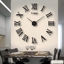 Roman character DIY large 3D wall clock Clock Frameless Mirror Big Wall Clock