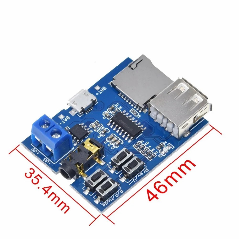 MP3 lossless decoding board with built-in amplifier MP3 module MP3 decoder TF card U disk decoding player