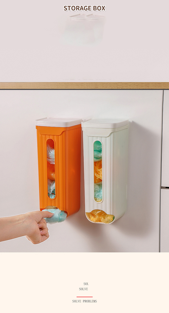 Wall-mounted garbage bag storage box