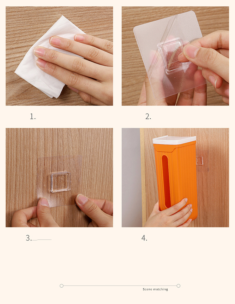 Wall-mounted garbage bag storage box