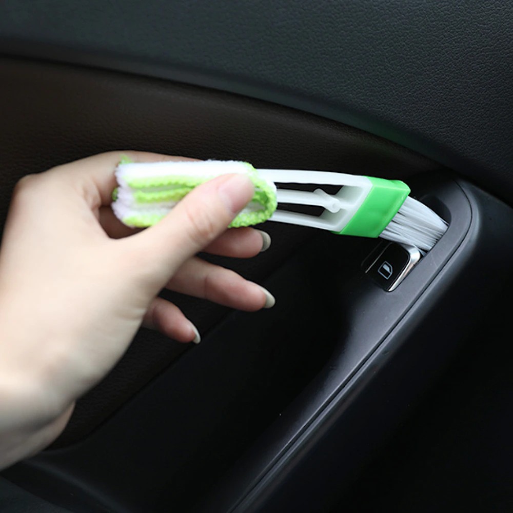Automobile air-conditioning outlet double angel car interior trim and dust cleaning brush tool clean vehicle gap