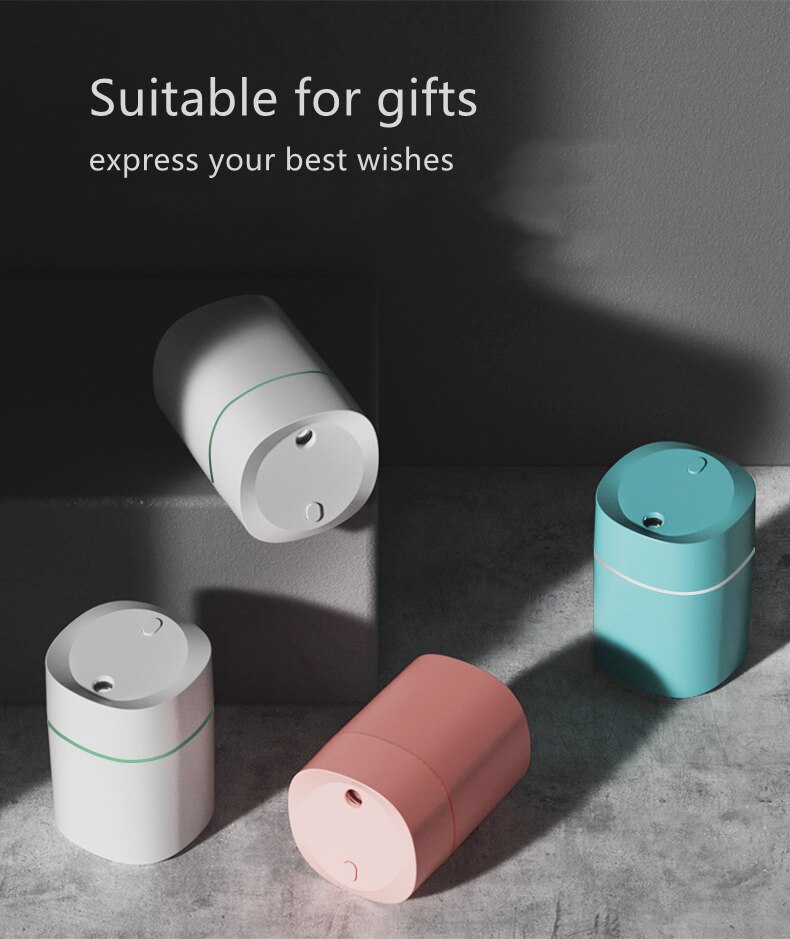 220ML Mini Humidifier Home Aromatherapy Diffuser USB Aroma Mist Maker With Light