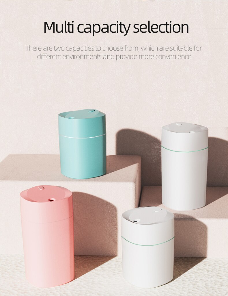 220ML Mini Humidifier Home Aromatherapy Diffuser USB Aroma Mist Maker With Light