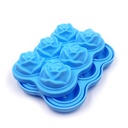 6 Grids Reusable Silicone Rose Ice Cube Mold