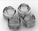 6 Grids Reusable Silicone Rose Ice Cube Mold