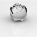 6 Grids Reusable Silicone Rose Ice Cube Mold