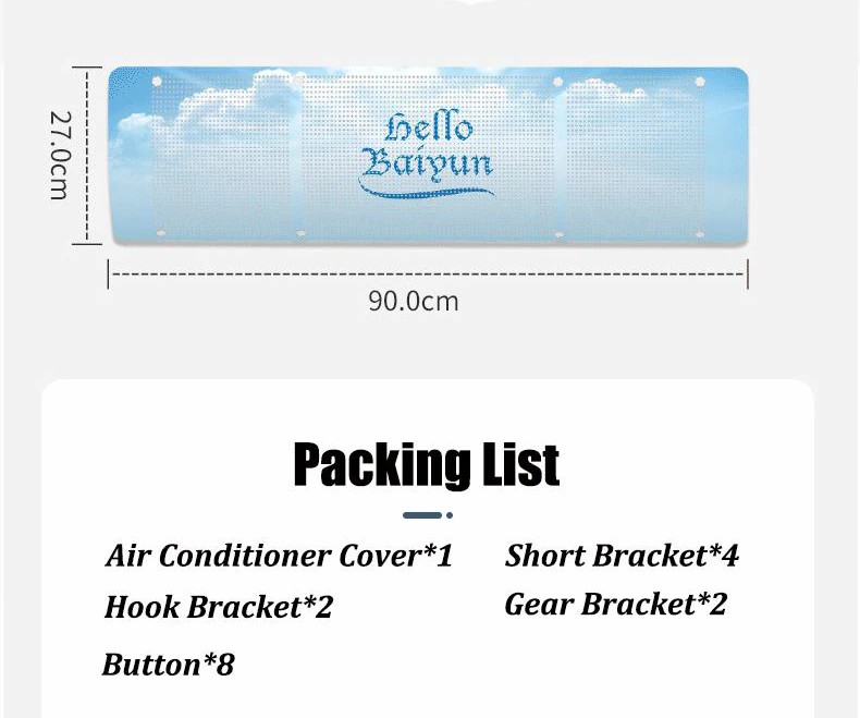 Adjustable Air Conditioning Wind Deflector Baffle Household Anti-direct Blowing Air Windshield Hanging Air Conditioner Cover