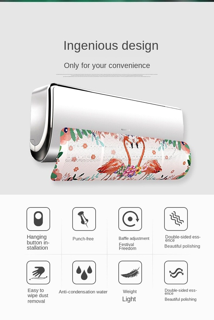 Air conditioning wind deflector household ventilation breathable cover the wind guide plate