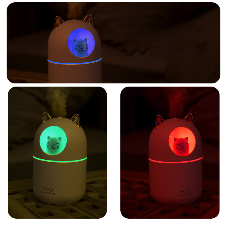 300ml Cute Cat Cool Mist Humidifier