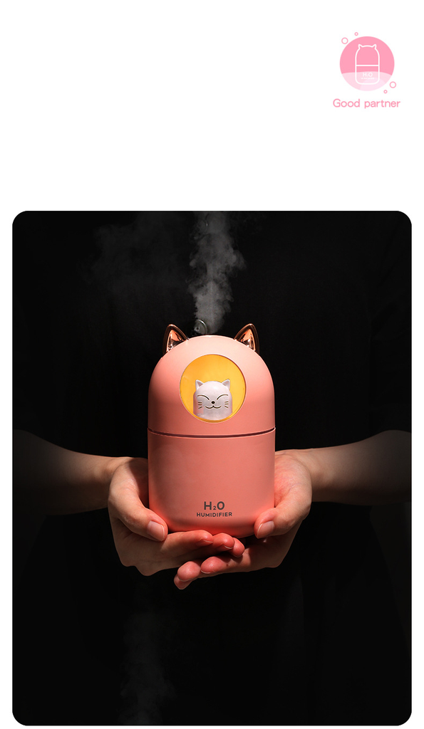300ml Cute Cat Cool Mist Humidifier