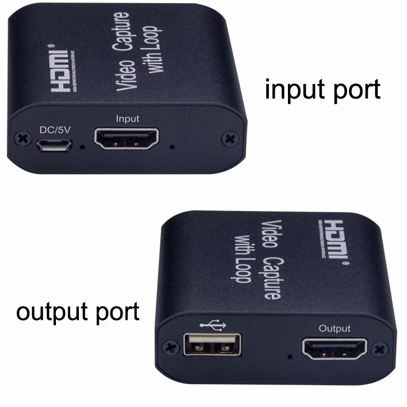 4k Audio Video Capture Card with Loop Out HDMI-compatible USB 2.0 for Phone PS4 Game Live Video Streaming Record
