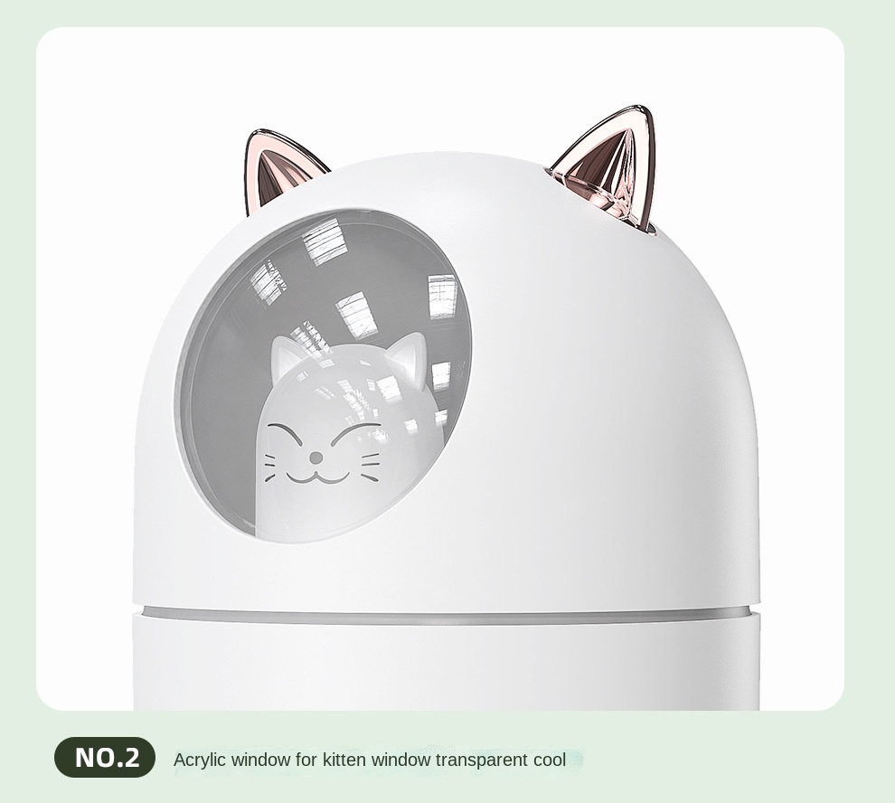 300ml Cute Cat Cool Mist Humidifier