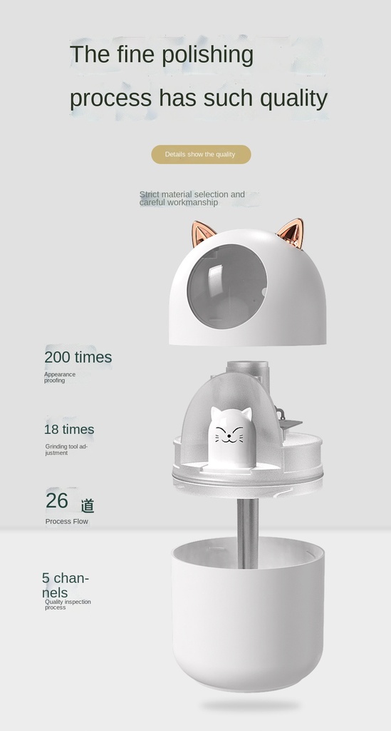 300ml Cute Cat Cool Mist Humidifier