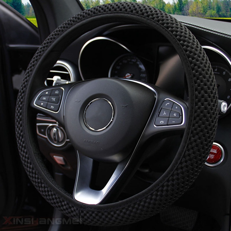 Universal Anti-slip grip elastic steering wheel cover Microfiber Breathable Ice Silk, Anti-Slip, Odorless, Easy Carry,Warm in Winter