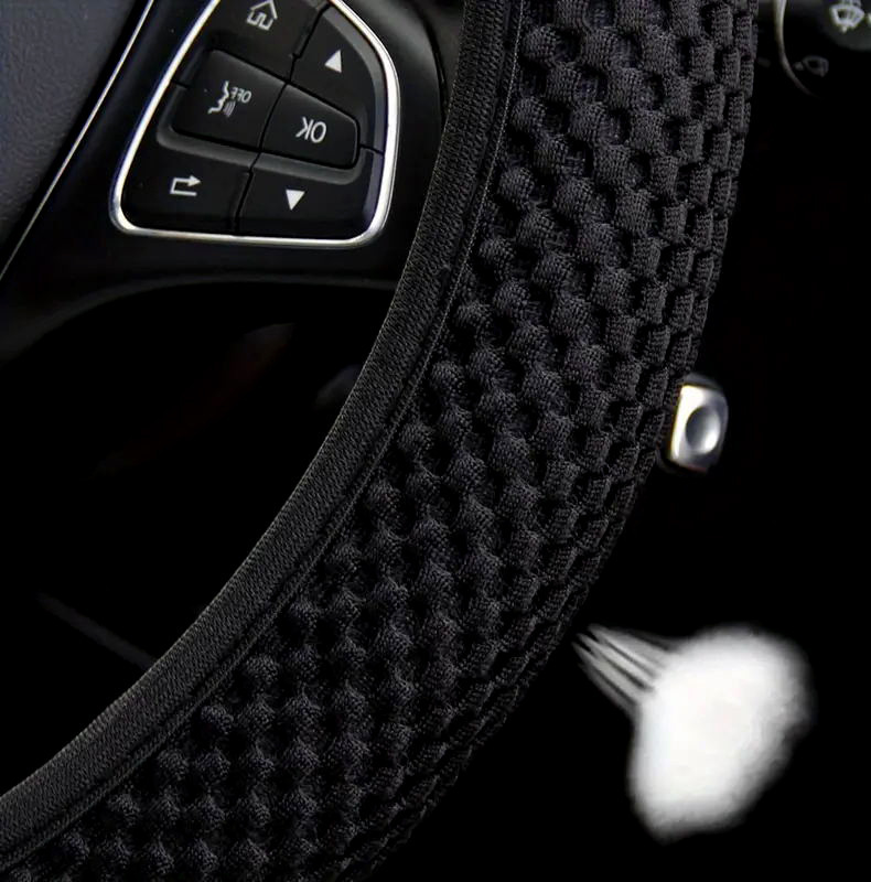 Universal Anti-slip grip elastic steering wheel cover Microfiber Breathable Ice Silk, Anti-Slip, Odorless, Easy Carry,Warm in Winter