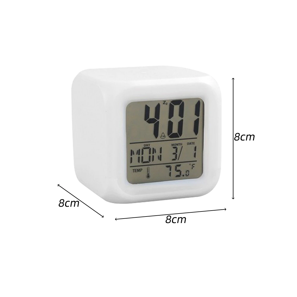Colorful light LED alarm clock Color Night Light, Large LED Display, Dual Alarm, Dimmer, USB Charger Port
