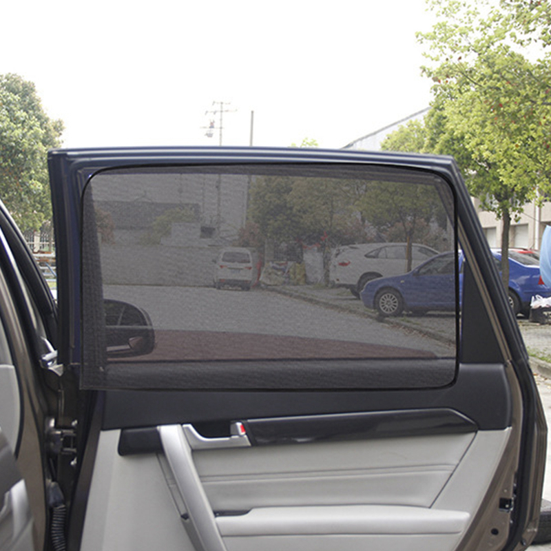 Car magnetic sunshade curtain with mesh type Breathable Car Rear Window Magnetic Curtain Protection from UV and Sun Heat