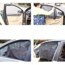 Car magnetic sunshade curtain with mesh type Breathable Car Rear Window Magnetic Curtain Protection from UV and Sun Heat