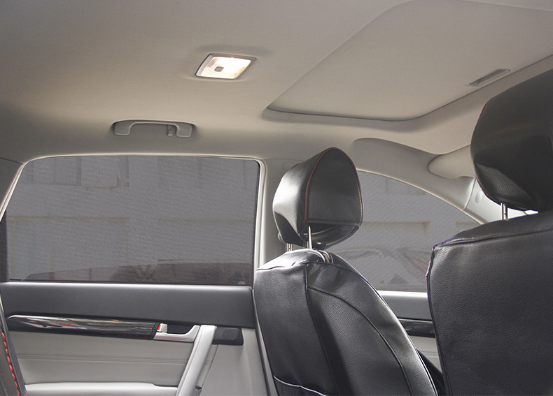 Car magnetic sunshade curtain with mesh type Breathable Car Rear Window Magnetic Curtain Protection from UV and Sun Heat