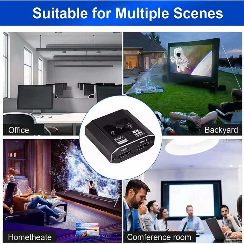 Bi-Direction HDMI-compatible Switch 4K Splitter 1x2/2x1 Adapter HD Switcher