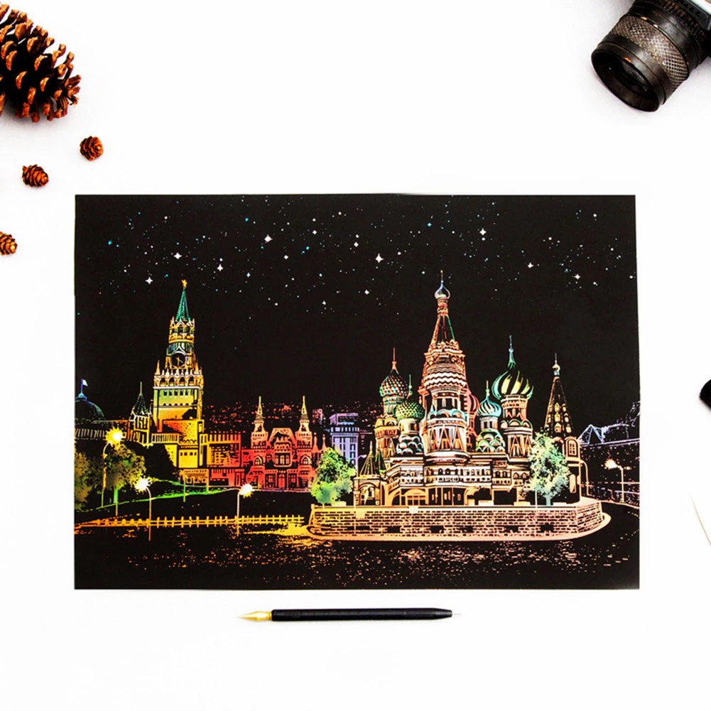 Creative DIY Gifts Scraping Paintings
