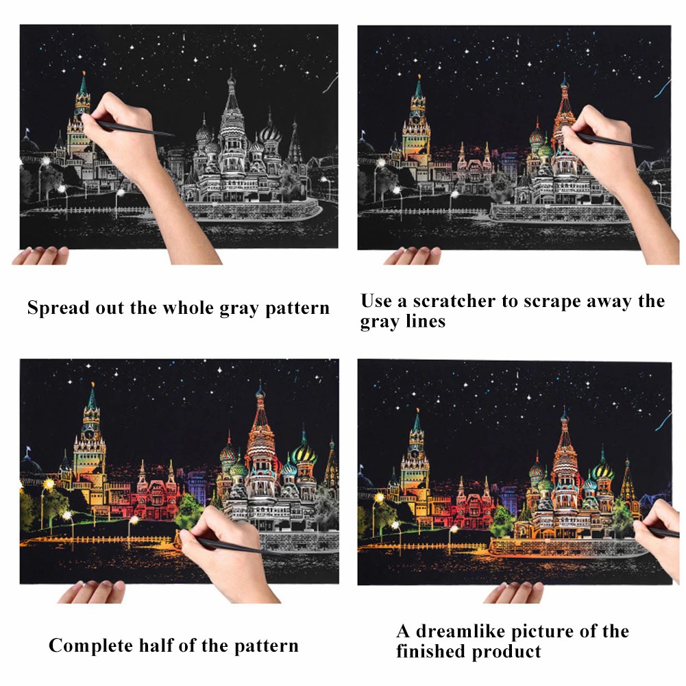 Creative DIY Gifts Scraping Paintings