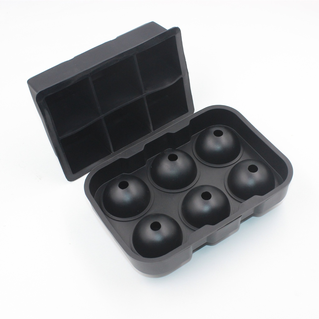6 Cavity Round/Square Ice Cube Maker Silicone Ice Ball Maker Ice Cube Tray Mold Forms Food Grade Mold