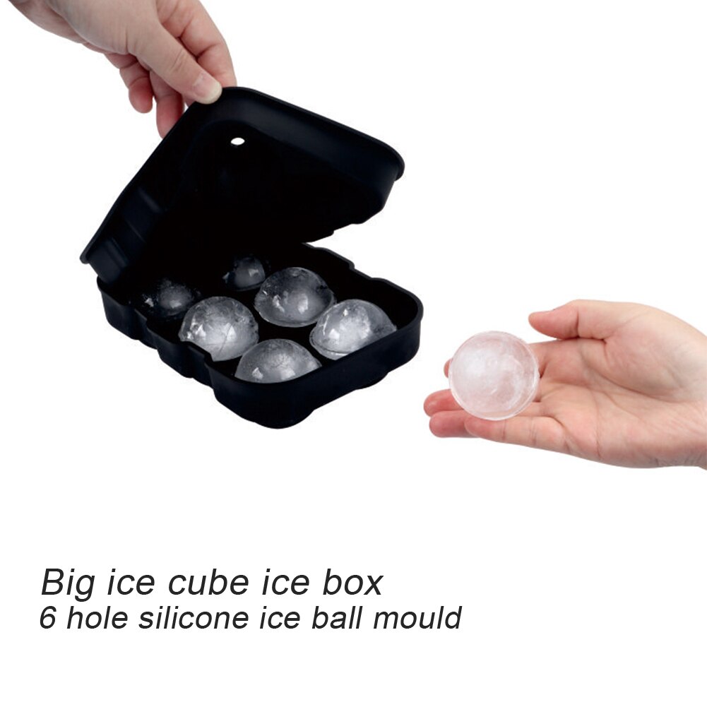 6 Cavity Round/Square Ice Cube Maker Silicone Ice Ball Maker Ice Cube Tray Mold Forms Food Grade Mold
