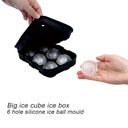 6 Cavity Round/Square Ice Cube Maker Silicone Ice Ball Maker Ice Cube Tray Mold Forms Food Grade Mold