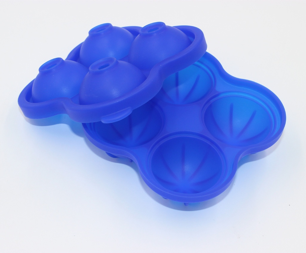 Silicone Ice Ball Maker Mold - 4 Piece 12 X 12 X 5 cm Round Ice Ball