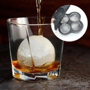 Silicone Ice Ball Maker Mold - 4 Piece 12 X 12 X 5 cm Round Ice Ball