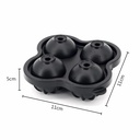 Silicone Ice Ball Maker Mold - 4 Piece 12 X 12 X 5 cm Round Ice Ball