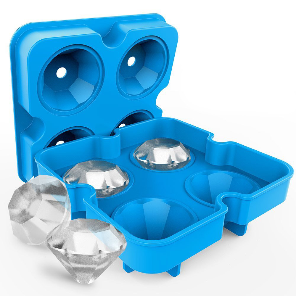 Diamond Ice Cube Tray Reusable Silicone Ice Cream Molds