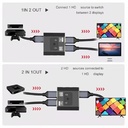Bi-Direction HDMI-compatible Switch 4K Splitter 1x2/2x1 Adapter HD Switcher