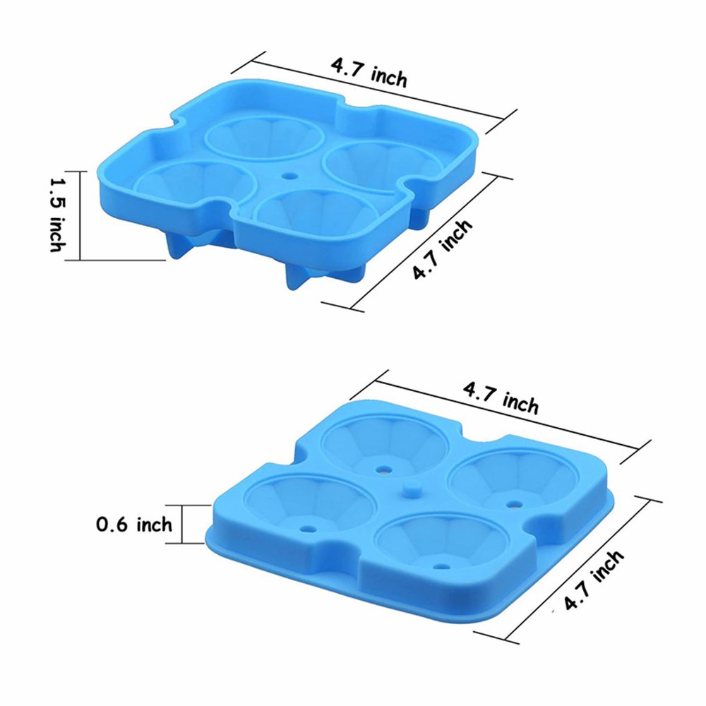 Diamond Ice Cube Tray Reusable Silicone Ice Cream Molds