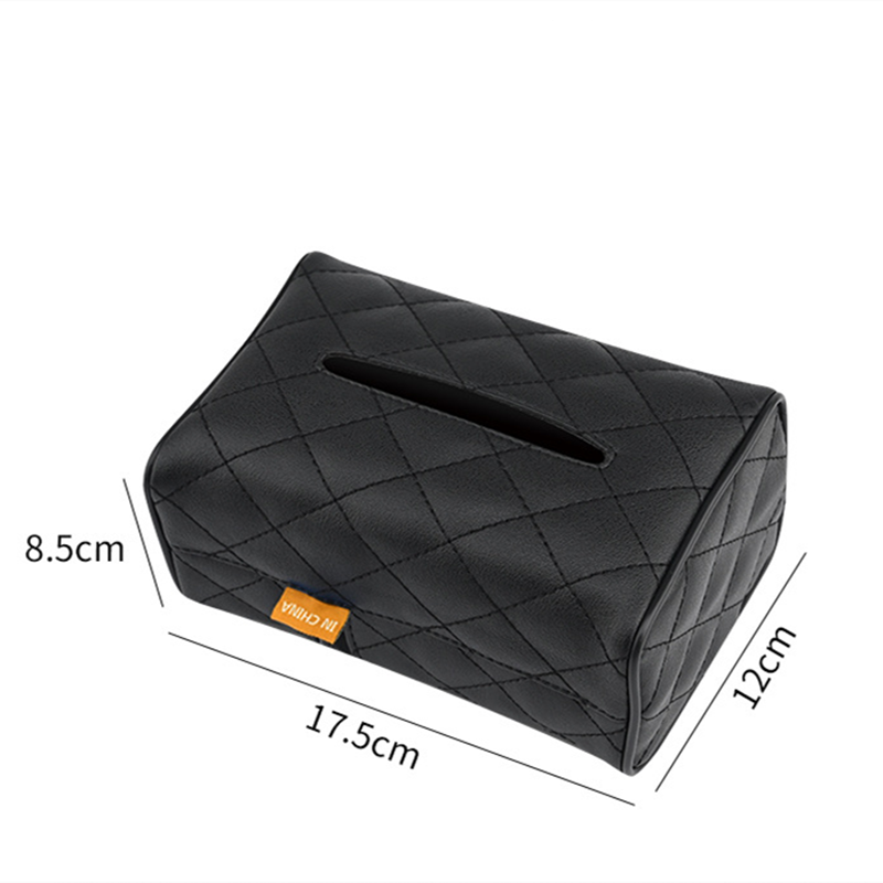 Car Back Seat Leather Tissue Storage Box Napkin Holder Headrest Paper Cover Case Organizer Auto Interior Accessories