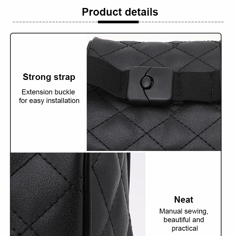 Car Back Seat Leather Tissue Storage Box Napkin Holder Headrest Paper Cover Case Organizer Auto Interior Accessories