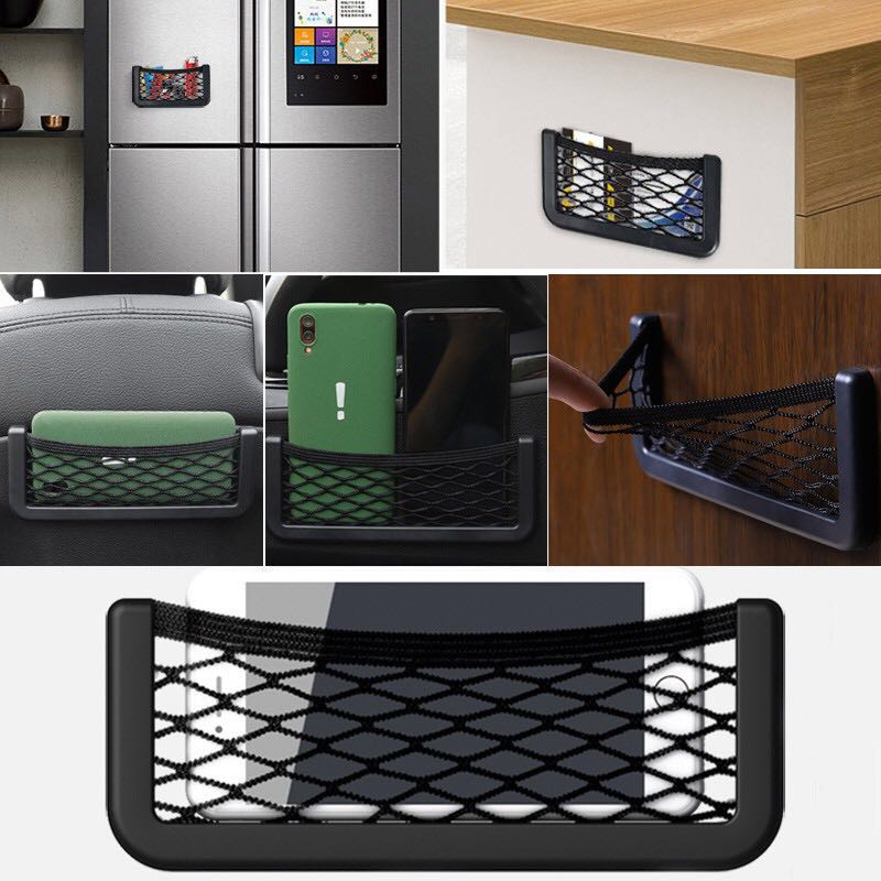 Auto Seat Side Interior Back Sundries Pocket Mesh Storage Bag Phone Net Pocket Holder Car Storage Bag