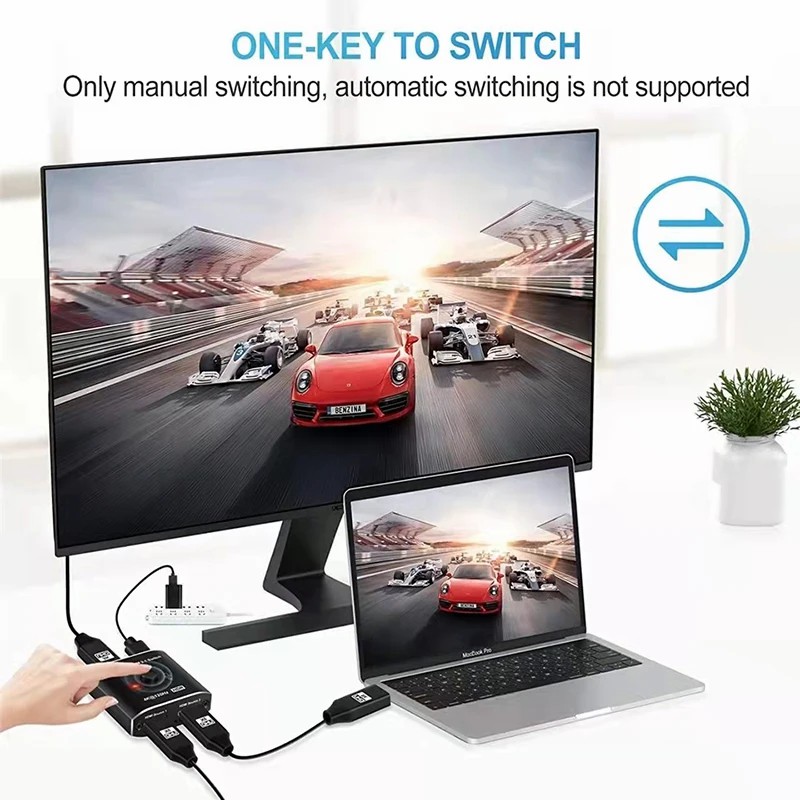 Bi-Direction HDMI-compatible Switch 4K Splitter 1x2/2x1 Adapter HD Switcher