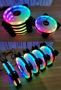 Coolmoon GUANGMANG Case Fan 12cm Double Aperture Aurora Automatic Color Changing Mirage Mute Desktop RGB Cooling Fan