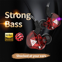 QKZ AK6 Copper Driver HiFi Earphones In Ear Sport Headphones ports Wired Earphones With Microphone Noise Cancelling Headset