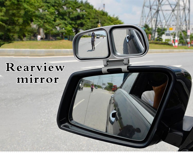 Blind Spot Mirror With Dual Convex Mirrors Adjustable Rear View Mirror